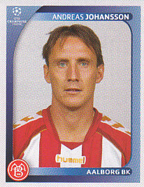 Andreas Johansson Aalborg BK samolepka UEFA Champions League 2008/09 #37